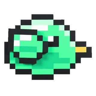 😏 Pixel art, Vert, Blob, Autocollant, Art numérique, Rétro, Gaming whatsapp sticker