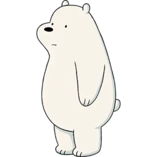 😐 Ice Bear We Bare Bears Cartoon, Bär, Eisbär, Ice Bear, Tier, Weißbär, We Bare Bears whatsapp sticker