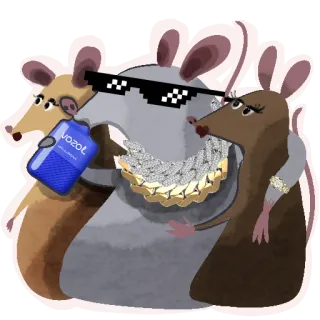 💃 vozoz
CELL CORONA szczur, zwierzę, kreskówka, biżuteria, okulary whatsapp sticker