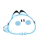 🥹 gato, lindo, brillo, anime, kawaii, pegatina telegram sticker