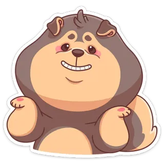 😬 chó, chó con, dễ thương, hoạt hình, cười, động vật, thú cưng telegram sticker