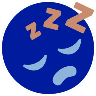 😴 sonolento, zzz, dormindo, emoji, cansado, desenho animado telegram sticker