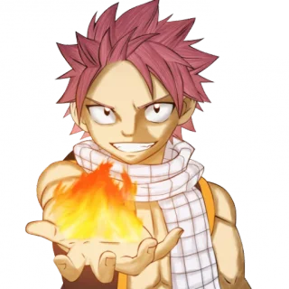 😁 Natsu Dragneel Fairy Tail Anime, Fogo, Fantasia, Mago, Personagem, Mangá telegram sticker