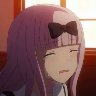 💈 Chika Fujiwara Kaguya-sama: Love Is War anime, crying, sad, kaguya-sama, chika fujiwara, emotional telegram sticker
