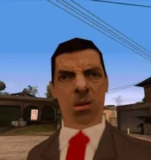😮 Mr. Bean Мистер Бин, смешной, Мем, Персонаж, Юмор whatsapp sticker