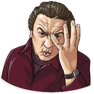 😾 мужчина, лицо, портрет, жест, отвращение, эмоция telegram sticker