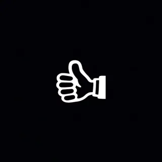 👍 duim omhoog, leuk, goedkeuring, positief, handgebaar, goed telegram sticker