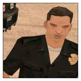 👺 Grand Theft Auto Видеоигра, Полиция, Офицер, GTA, Grand Theft Auto, Безопасность whatsapp sticker