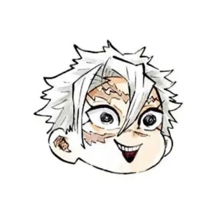 🤍 Sanemi Shinazugawa Demon Slayer 动漫, 漫画, 鬼灭之刃, 不死川实弥 telegram sticker
