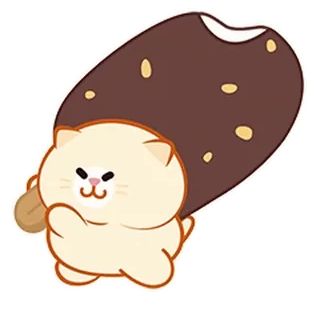 ⭐ kat, ijs, dessert, schattig, dier whatsapp sticker