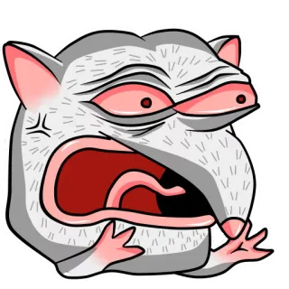 😡 rata, enojado, frustrado, meme, dibujo animado, animal telegram sticker