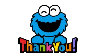 🙏 Thank You! ขอบคุณ, คุกกี้มอนสเตอร์, คำทักทาย telegram sticker