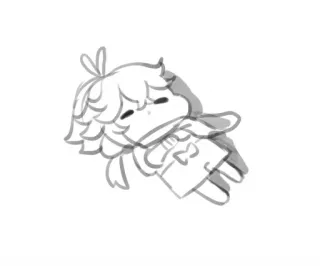 ☁️ chibi, niedlich, einfach, Zeichnung, Skizze telegram sticker