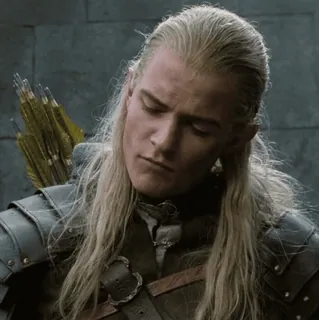 💍 Legolas Lord of the Rings Legolas, Senhor dos Anéis, elfo, arqueiro, fantasia, Orlando Bloom whatsapp sticker