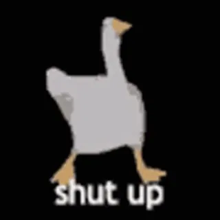 🔗 shut up gęś, zamknij się, zwierzę, ptak whatsapp sticker