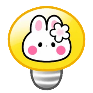 ⭐ 토끼, 귀여운, 꽃, 만화 telegram sticker