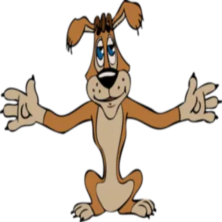 🤗 chien, dessin animé, animal, personnage, drôle, illustration whatsapp sticker