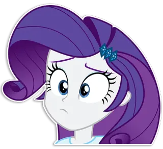 😯 Rarity My Little Pony raridade, MLP, My Little Pony, adesivo, Equestria Girls, desenho animado telegram sticker