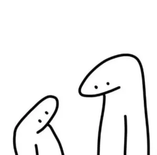 🧪 Мем, Минимализм, Человечек из палочек telegram sticker