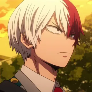 😡 Todoroki Shoto My Hero Academia Аниме, Персонаж, Манга, Тодороки, Моя геройская академия whatsapp sticker