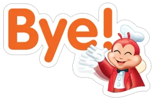 👋 Jollibee Bye! Jollibee, mascot, food, restaurant, waving, bye telegram sticker