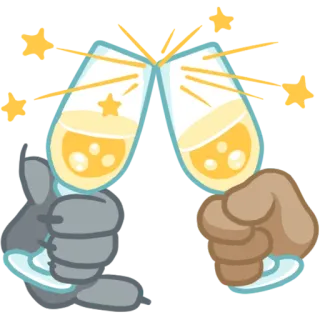 🍸 Brindis, Celebración, Salud, Copas, Champán, Fiesta telegram sticker