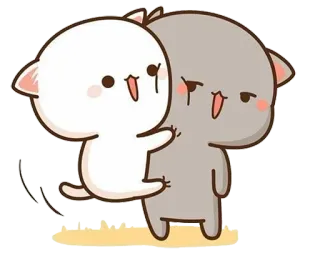 🙆‍♀ dessin animé, chats, mignon, animaux, autocollant whatsapp sticker