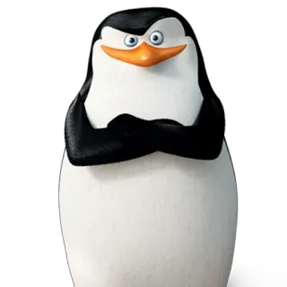 😐 Skipper Madagascar pinguino, animale, cartone animato, madagascar, skipper telegram sticker