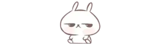 😒 bunny, cute, sticker, animal telegram sticker