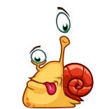 🤪 Schnecke, Cartoon, Lustig, Tier, Augen, Bekloppt telegram sticker