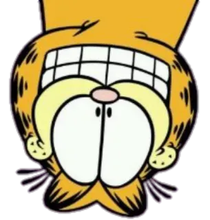 🙃 Garfield desenho animado, gato, Garfield, laranja telegram sticker