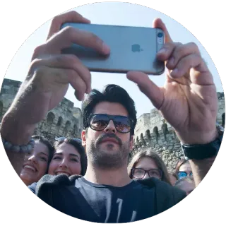 📱 Selfie, Grupo, Gente, Teléfono, Gafas de sol telegram sticker