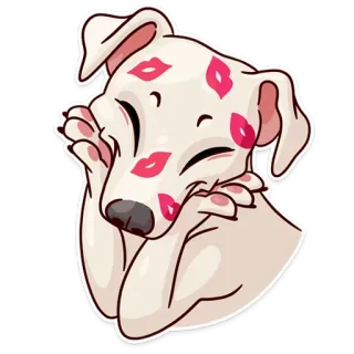 ☺️ perro, besos, labios, sticker, animal, amor whatsapp sticker