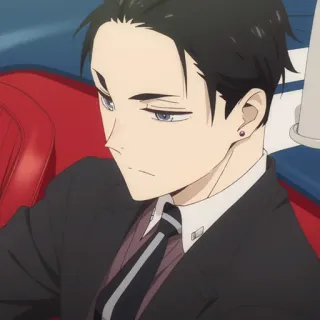 💵 Anime, Manga, Mann, Charakter, Anzug, Porträt telegram sticker
