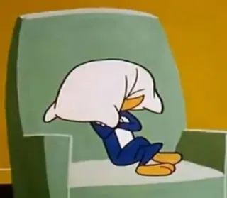 😷 Chilly Willy chilly willy, pinguino, cartone animato, dormire, cuscino, sedia whatsapp sticker
