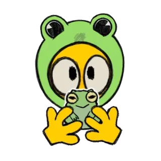 🐸 rana, emoji, lindo, animal telegram sticker