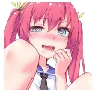 😝 anime, girl, blush, tongue, cute telegram sticker