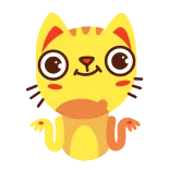 🤷 kat, schattig, geel, cartoon, dier telegram sticker