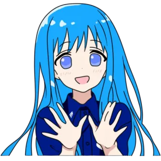 😀 Anime, Niedlich, Mädchen, Cartoon, Illustration telegram sticker