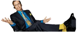 🤷‍♂️ Saul Goodman Better Call Saul адвокат, костюм, сидящий, право, юрист telegram sticker