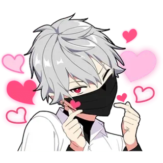 🌟 อนิเมะ, หัวใจ, ความรัก, คาวาอิ, น่ารัก, การ์ตูน telegram sticker