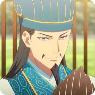 🙂 uomo, storico, cinese, ventaglio, ritratto, asiatico whatsapp sticker