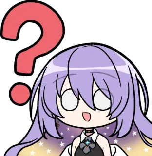 😵 Vraagteken, Anime, Cartoon, Verward, Verrassing, Vragend telegram sticker