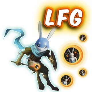 🤩 LFG кролик, персонаж, LFG, животное, игра, фэнтези telegram sticker
