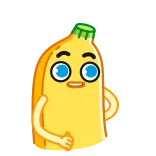 ๐คฉ banana, cartoon, fruit, character telegram sticker
