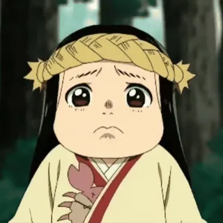 🥺 Аниме, Ребенок, Краб, Грустный, Выражение, Манга, Японский telegram sticker