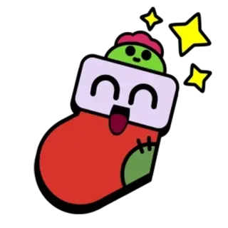 ⭐ Weihnachtsstrumpf, Zombie, Cartoon, Feiertag, Geschenk telegram sticker