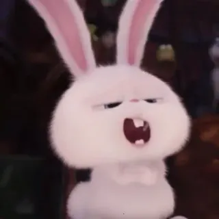 🐰 Snowball The Secret Life of Pets coelho, coelhinho, animal, fofo, desenho animado, filme, animado whatsapp sticker