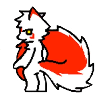 🖤 raposa, branco, vermelho, animal, peludo telegram sticker