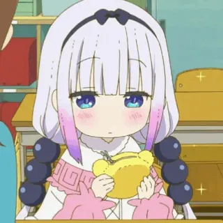 🍥 Kanna Kamui Miss Kobayashi's Dragon Maid Anime, Kawaii, Drache, Niedlich, Kanna Kamui whatsapp sticker
